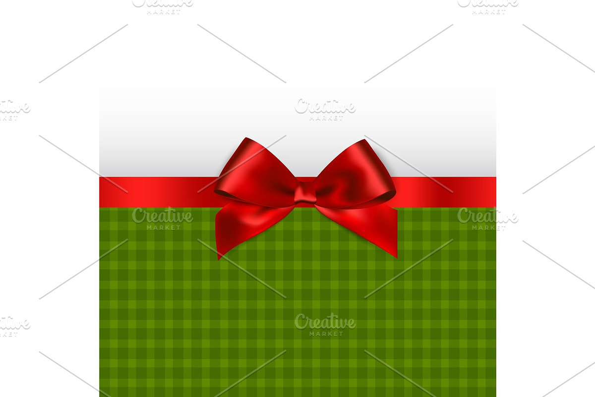 Holiday background with red bow in Objects - product preview 8