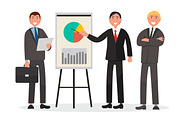 Team of Entrepreneurs Make Statistics Presentation