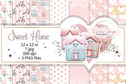 Digital Paper "Sweet Home"