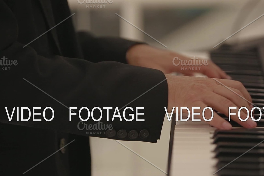 wedding hands of men play on the Electric piano in Graphics - product preview 8