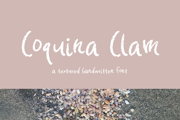 Coquina Clam Hand-lettered Font
