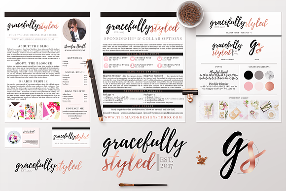 Fashion & Lifestyle Blog Brand Pack in Templates - product preview 2
