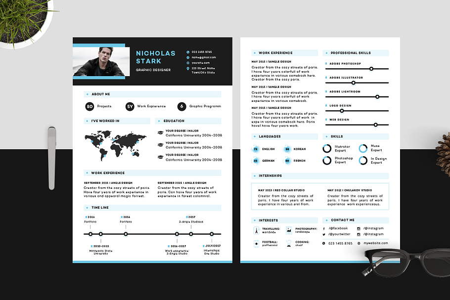 Resume/CV - Stark in Resume Templates - product preview 8