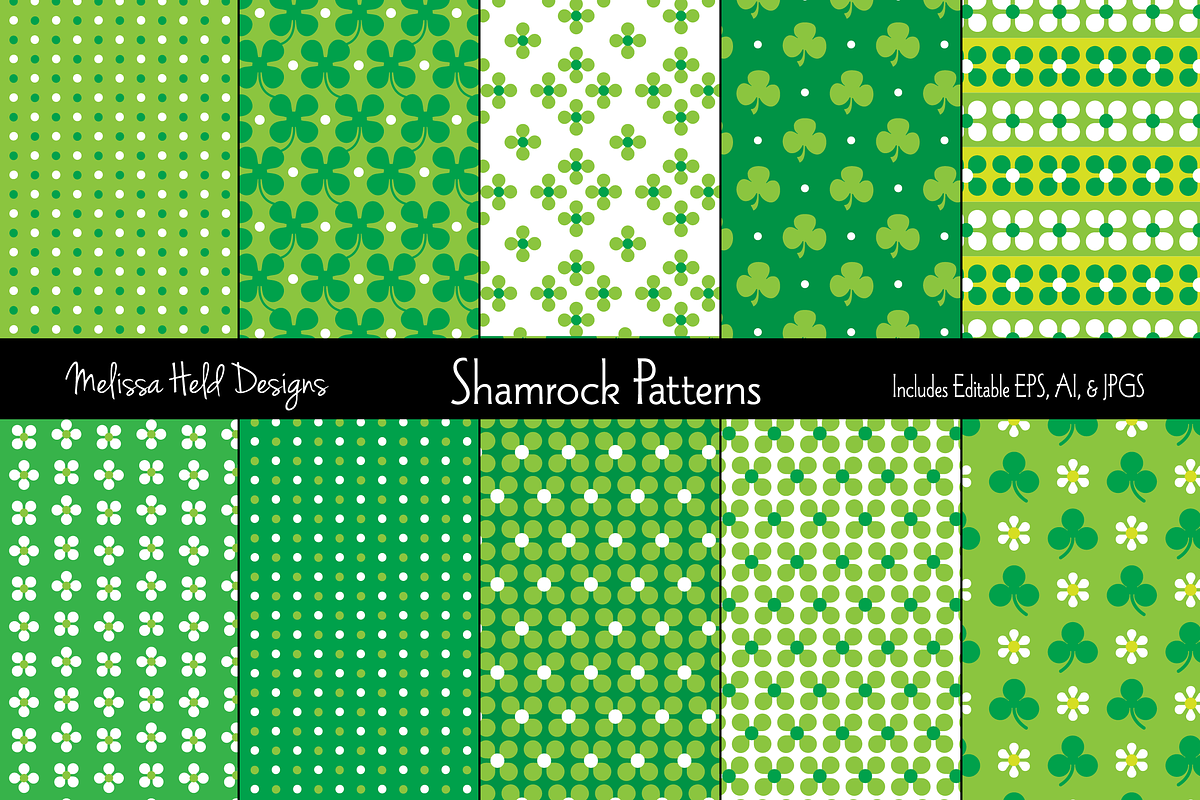 St. Patrick's Day Shamrock Patterns in Patterns - product preview 8