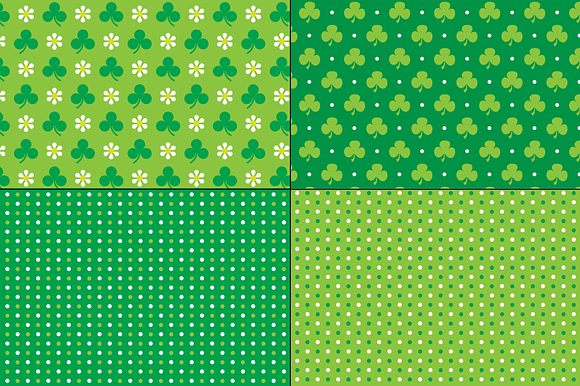 St. Patrick's Day Shamrock Patterns in Patterns - product preview 1
