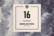 16 Marine & Travel line logos