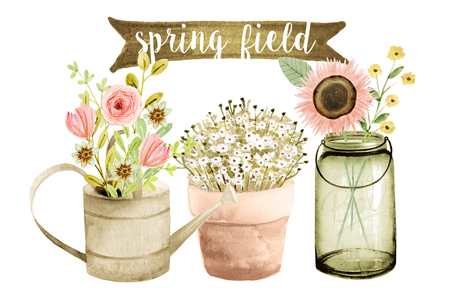 Spring clip art in Graphics - product preview 8