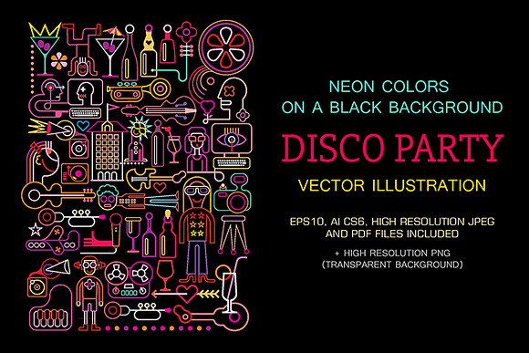 Disco Party in Illustrations - product preview 1