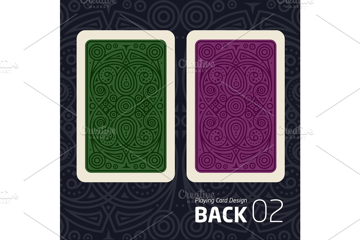 Playing Card Back Design in Patterns - product preview 8