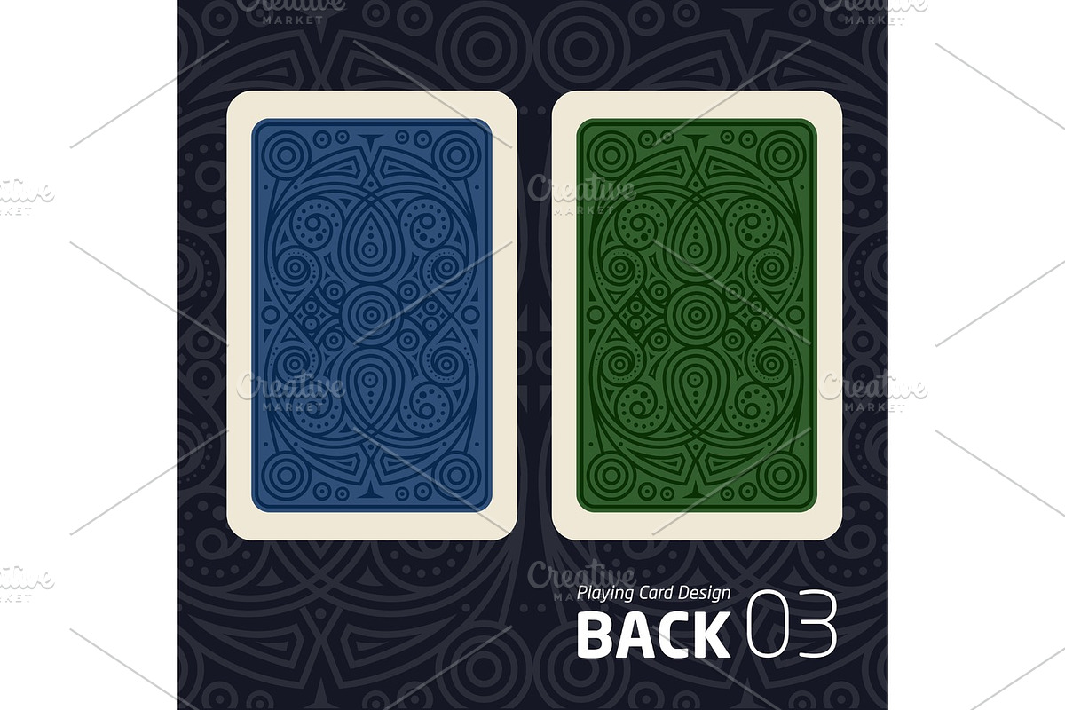 Playing Card Back Design in Patterns - product preview 8