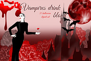 Vampire girl clipart