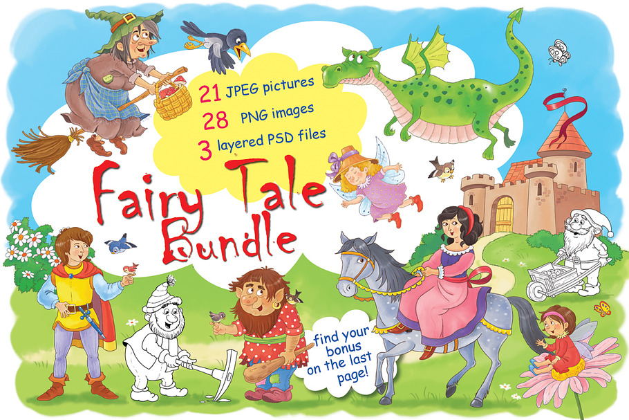 Fairy tale bundle in Illustrations - product preview 8