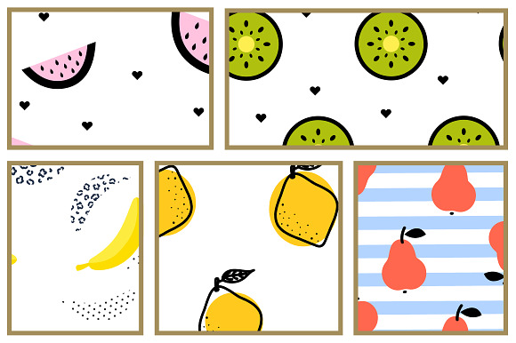 Juicy Pop Art Fruits in Patterns - product preview 3