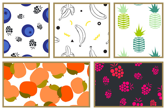 Juicy Pop Art Fruits in Patterns - product preview 4