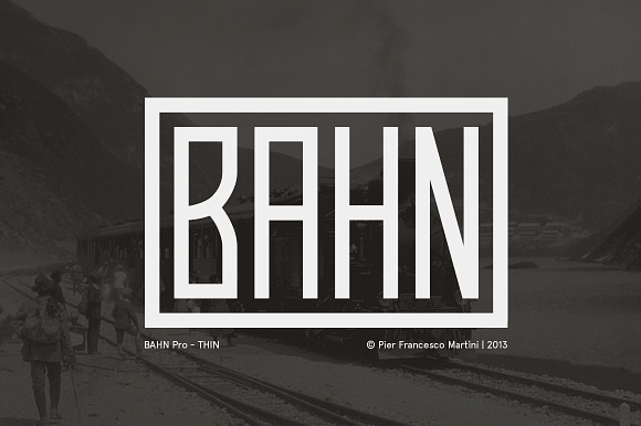 Bahn Pro Thin in Display Fonts - product preview 2