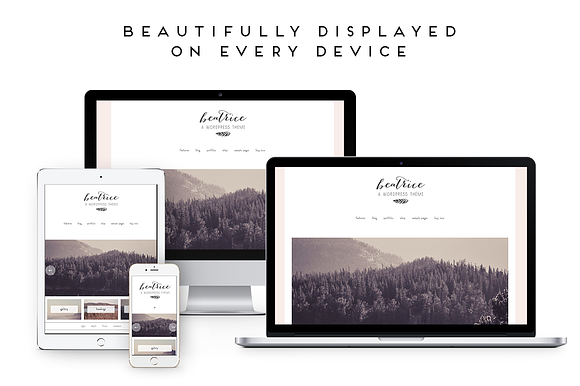 Beatrice Wordpress Theme in WordPress Photography Themes - product preview 2