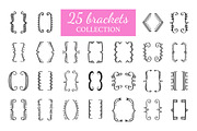 25 Hand Drawn Vector Brackets