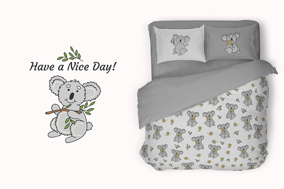 Koala. Patterns and greeting cards.  in Patterns - product preview 8