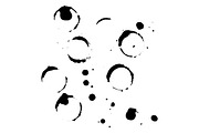 Abstract ink circle spot blot vector