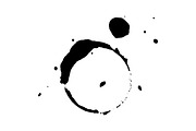 Abstract ink circle spot blot vector