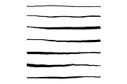 Abstract line ink stroke set vector