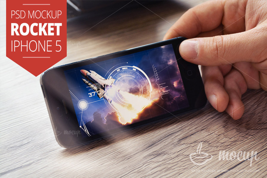 iPhone 5 PSD Mockup Rocket in Mobile & Web Mockups - product preview 8