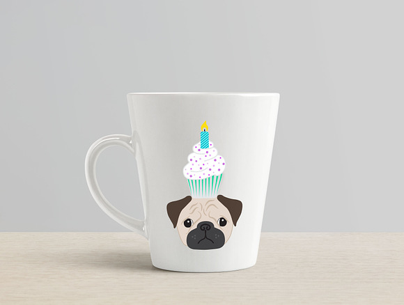 Puppy Love Birthday Pack - PUG in Illustrations - product preview 3