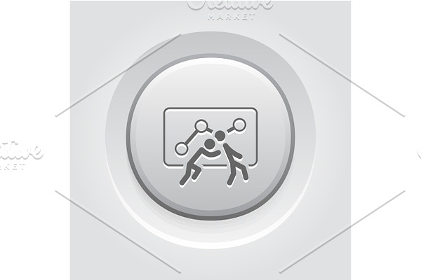 Teamwork Icon. Grey Button Design.