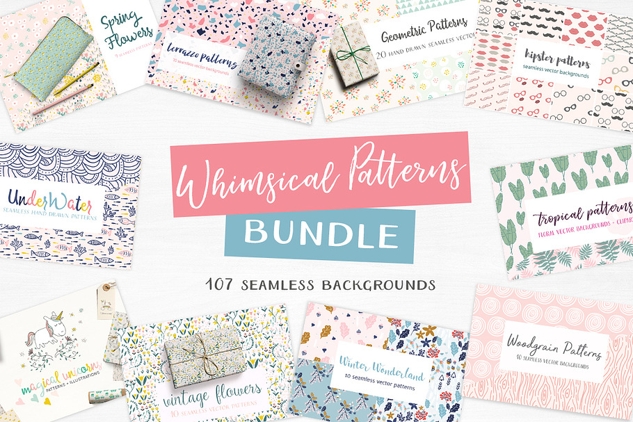 Whimsical Patterns Bundle in Patterns - product preview 8