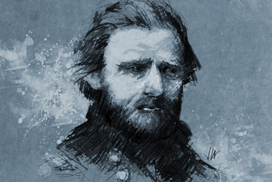 Ulysses Grant Portrait Illustration
