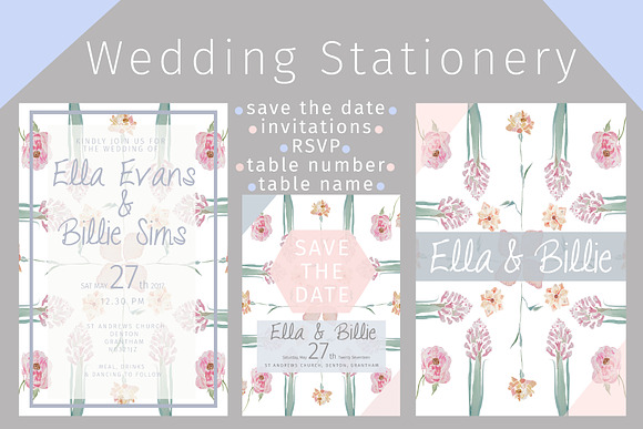 Fresh Bloom Wedding Stationery in Wedding Templates - product preview 2