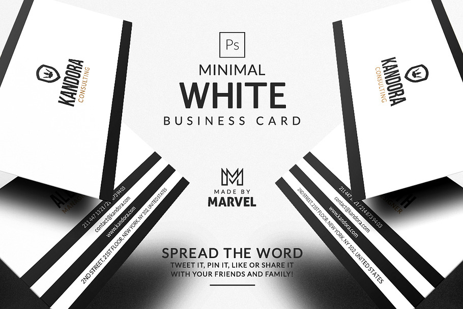 Minimal White Business Card
