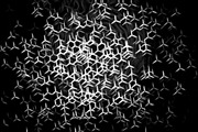 Black and white particles illustration background