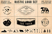 Rustic Logos & Illustrations AI PNG