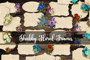 Shabby Floral Frames Clipart