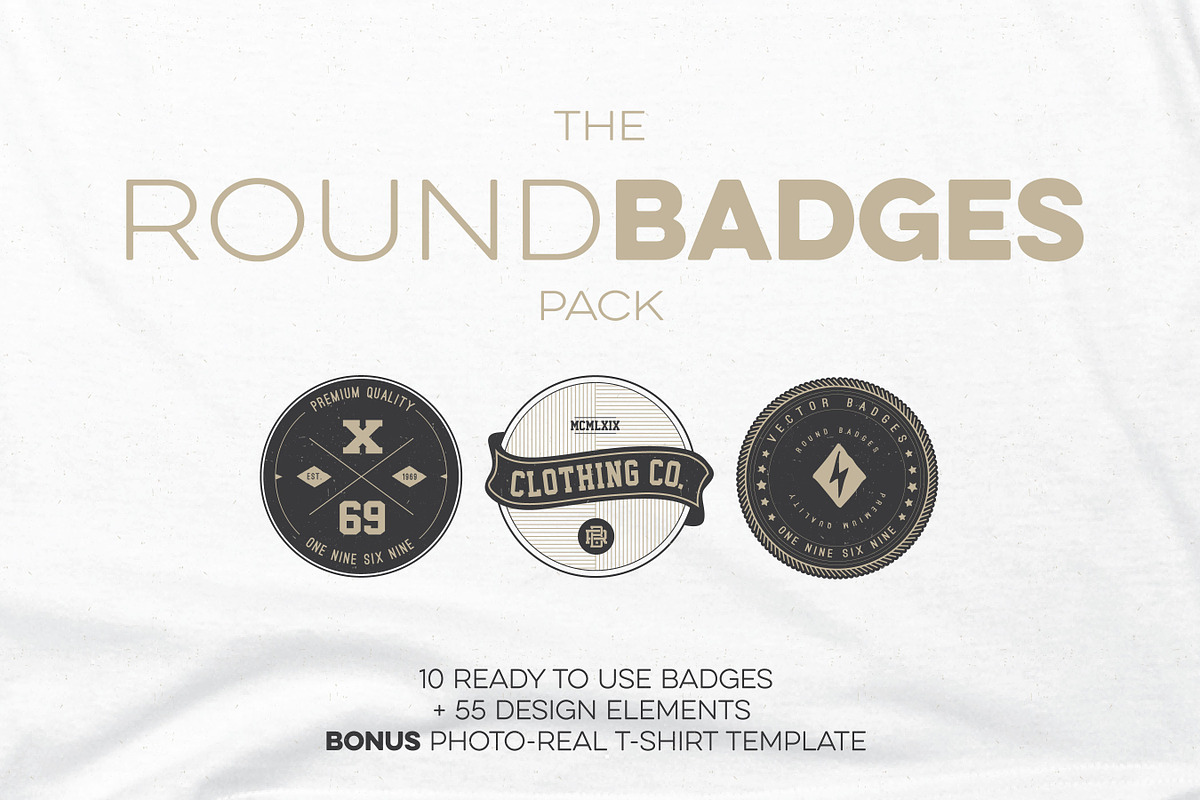 The ROUND BADGE pack in Logo Templates - product preview 8