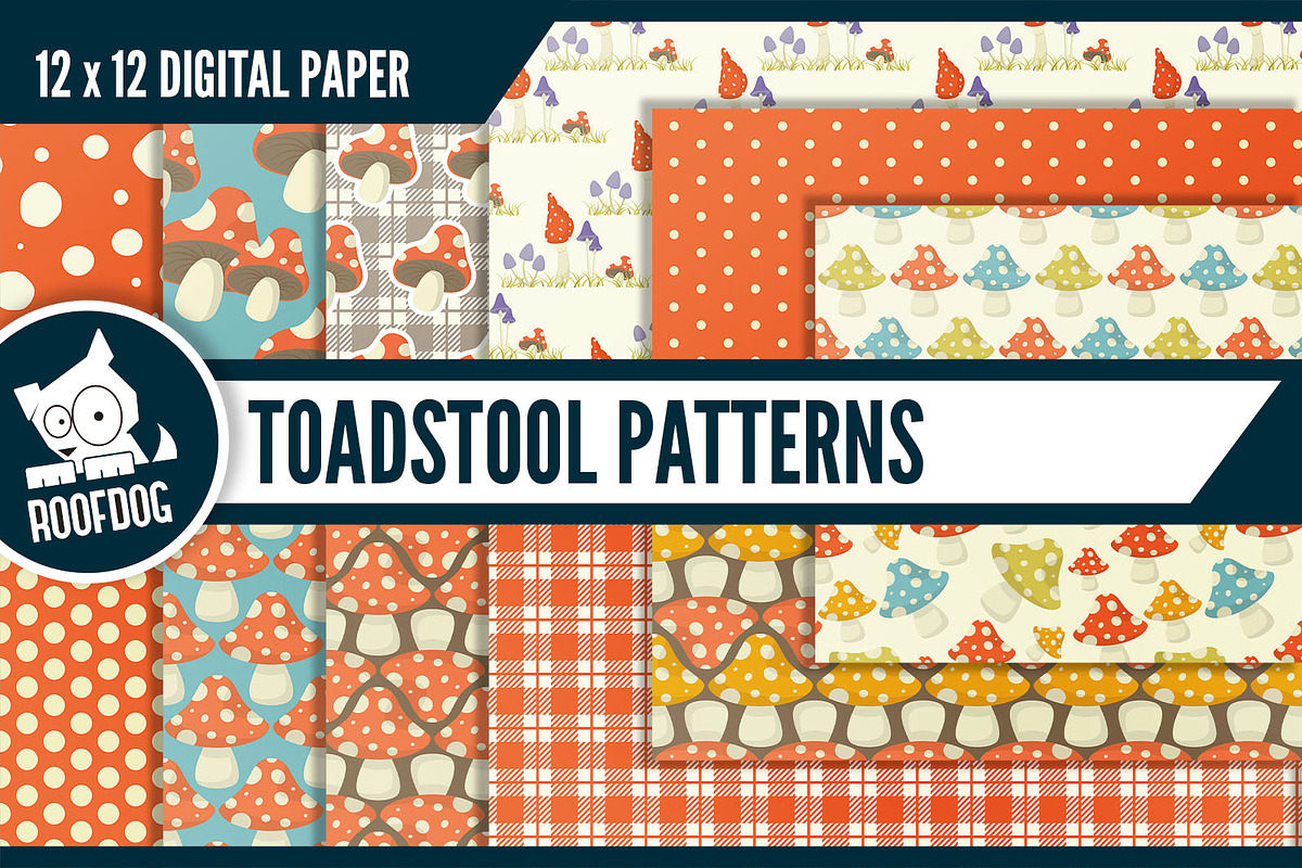 Toadstool digital paper in Graphics - product preview 8