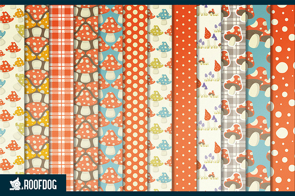 Toadstool digital paper in Graphics - product preview 1