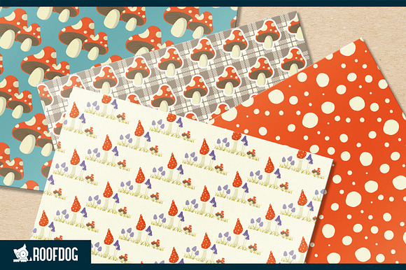 Toadstool digital paper in Graphics - product preview 2