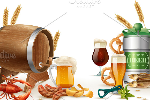 Big Beer Set in Objects - product preview 3