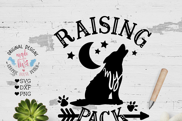 Raising My Pack Cut File SVG DXF PNG