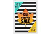 Bright eye catching sale website posters in flat design style