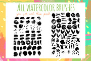 Watercolor Brushes Abstract Strokes
