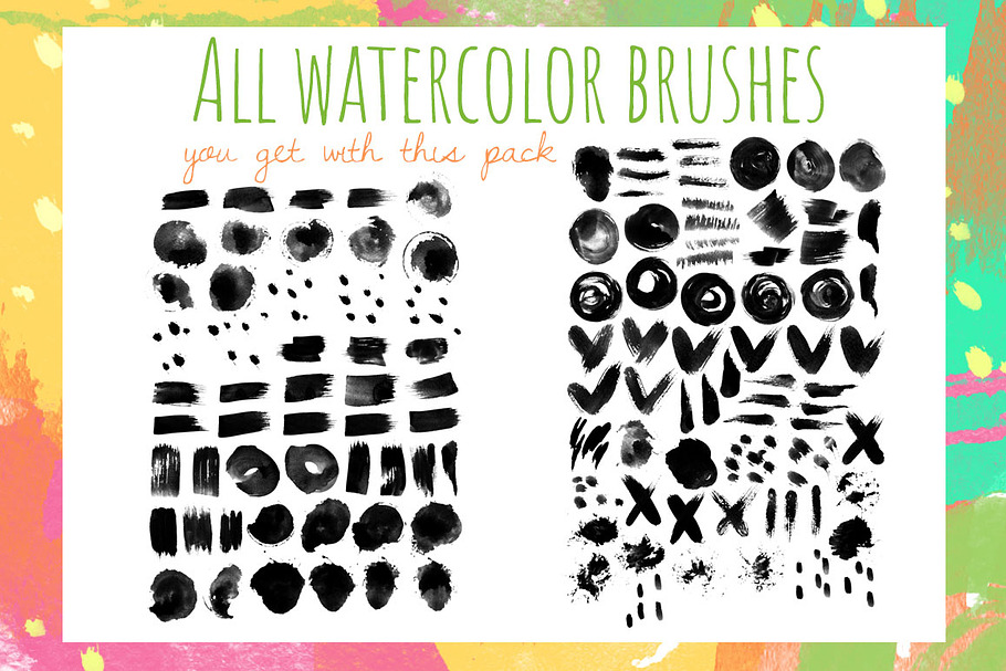 Watercolor Brushes Abstract Strokes