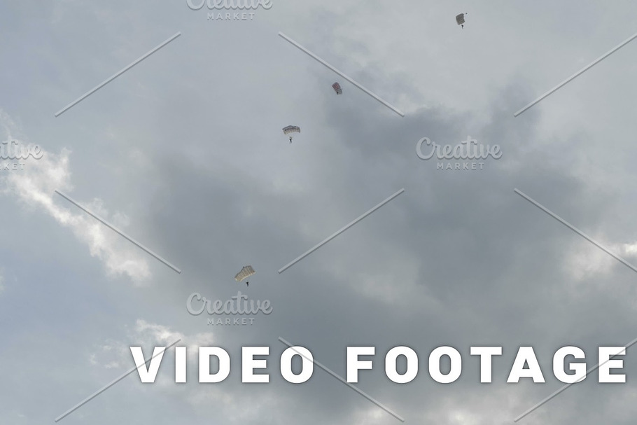 Parachutists fly in the sky in Graphics - product preview 8