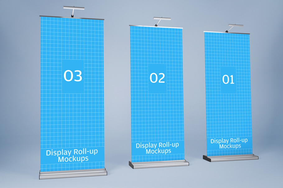 Roll Up Banner Mock-Ups V2 in Mockup Templates - product preview 8