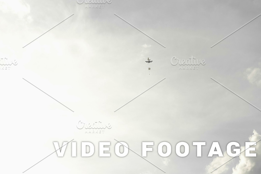 Parachutes jumping from airplanes - slowmotion 60 fps in Graphics - product preview 8