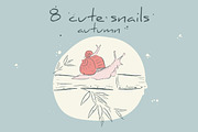 8 snails in the fall