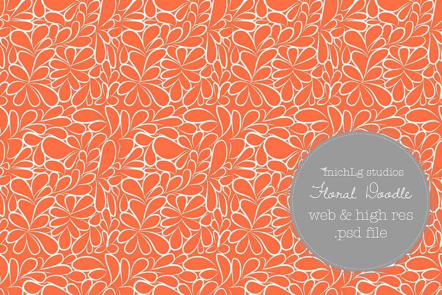 Floral Doodle PSDs in Patterns - product preview 8