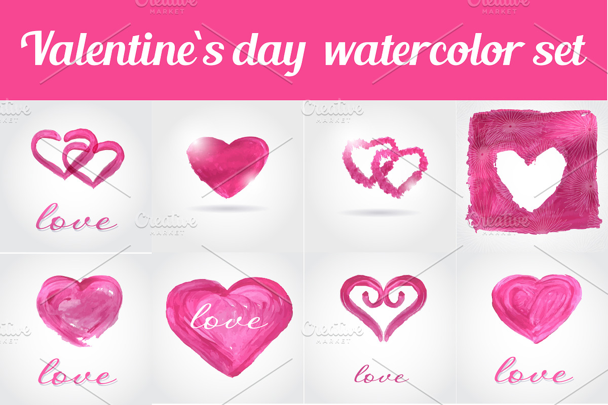 Set of 25 valentine`s day elements in Illustrations - product preview 8